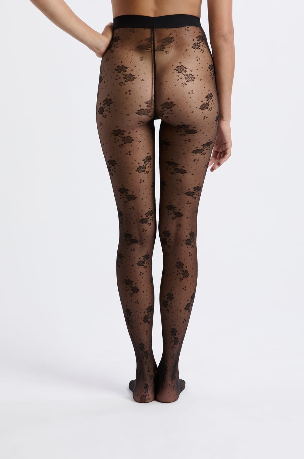 Collant transparent à motifs;${refinementColor}