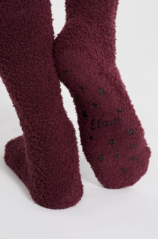 Chaussettes à motifs en fausse fourrure;${refinementColor}