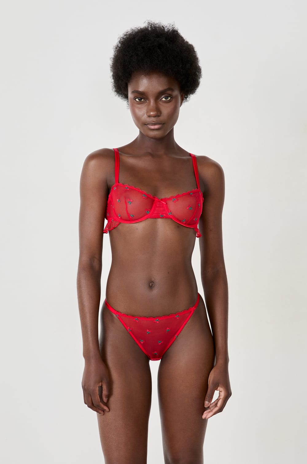 Soutien-gorge N.9 - Balconnet avec broderie fraise;${refinementColor}