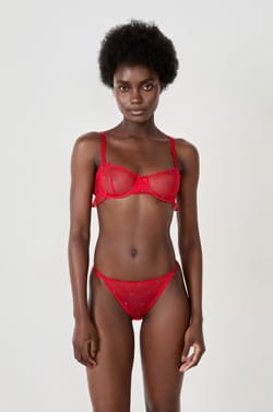 Soutien-gorge N.9 - Balconnet avec broderie fraise;${refinementColor}