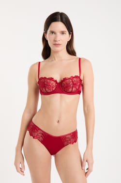 Embroidered Tulle Hipster;${refinementColor}