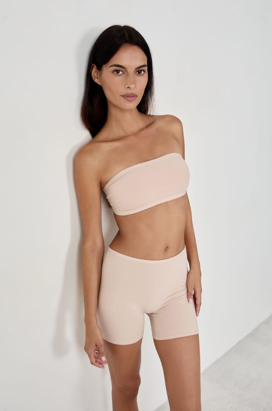 Short cycliste en coton biologique extensible;${refinementColor}