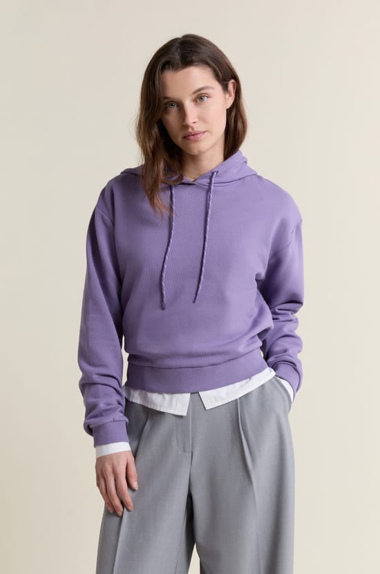 Sweatshirt &agrave; capuche en coton;${refinementColor}