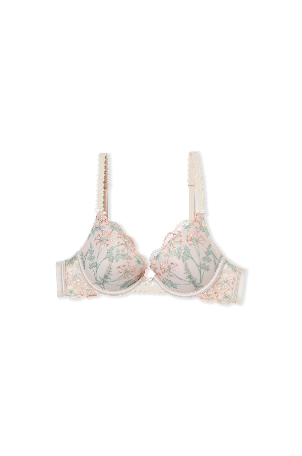 Soutien-gorge N.2 - Le push-up plongeant en broderie;${refinementColor}