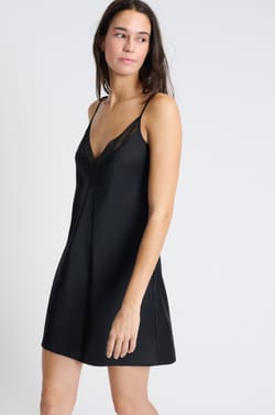 Satin Robe with Lace Details;${refinementColor}