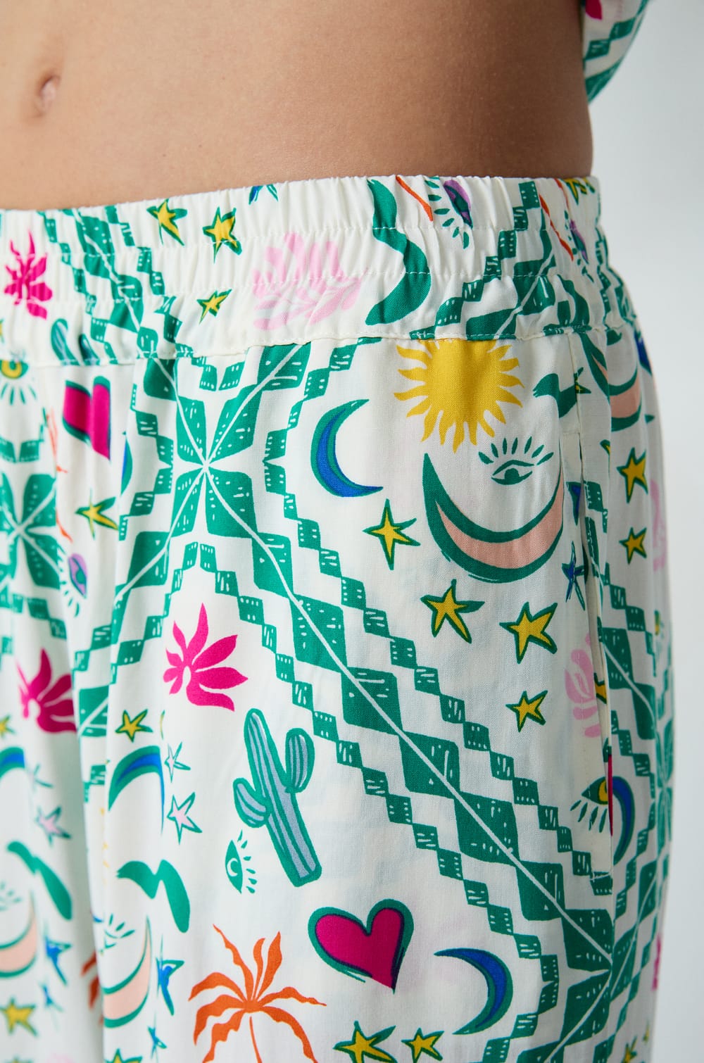 Pyžamové kalhoty s potiskem;${refinementColor}