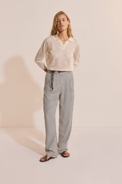 Pantalon &agrave; rayures;${refinementColor}