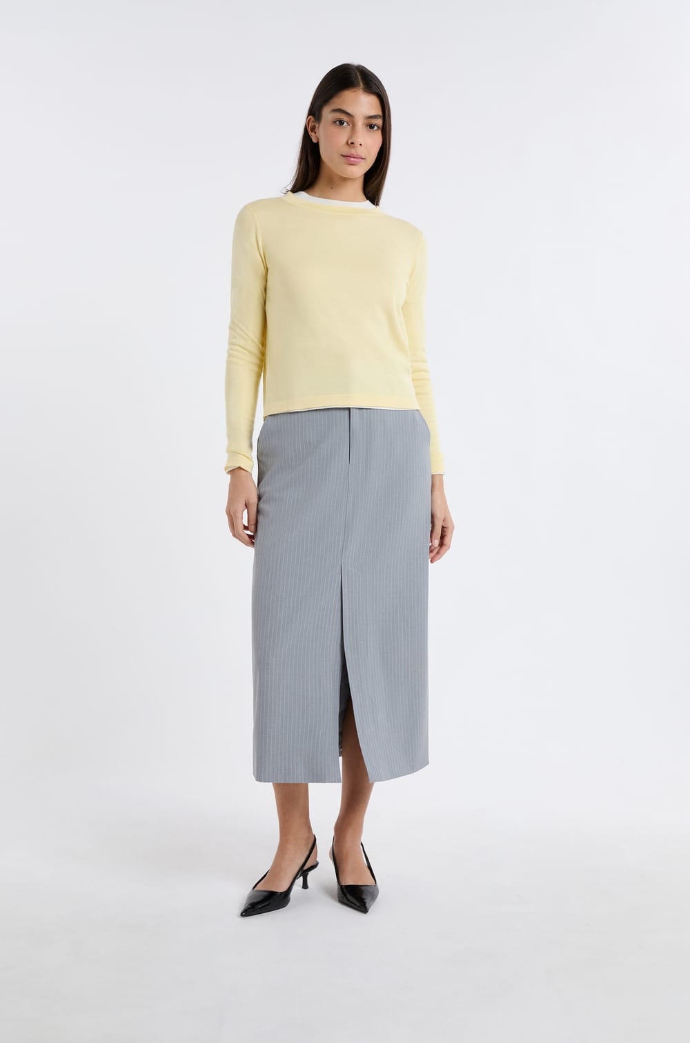 Pull col rond en laine;${refinementColor}