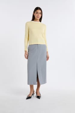 Pull col rond en laine;${refinementColor}