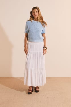 Pull manches courtes avec coton;${refinementColor}