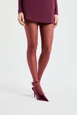 Collant transparent à motifs - 15D;${refinementColor}