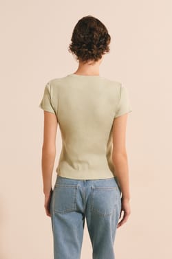 T-shirt manches courtes en coton;${refinementColor}