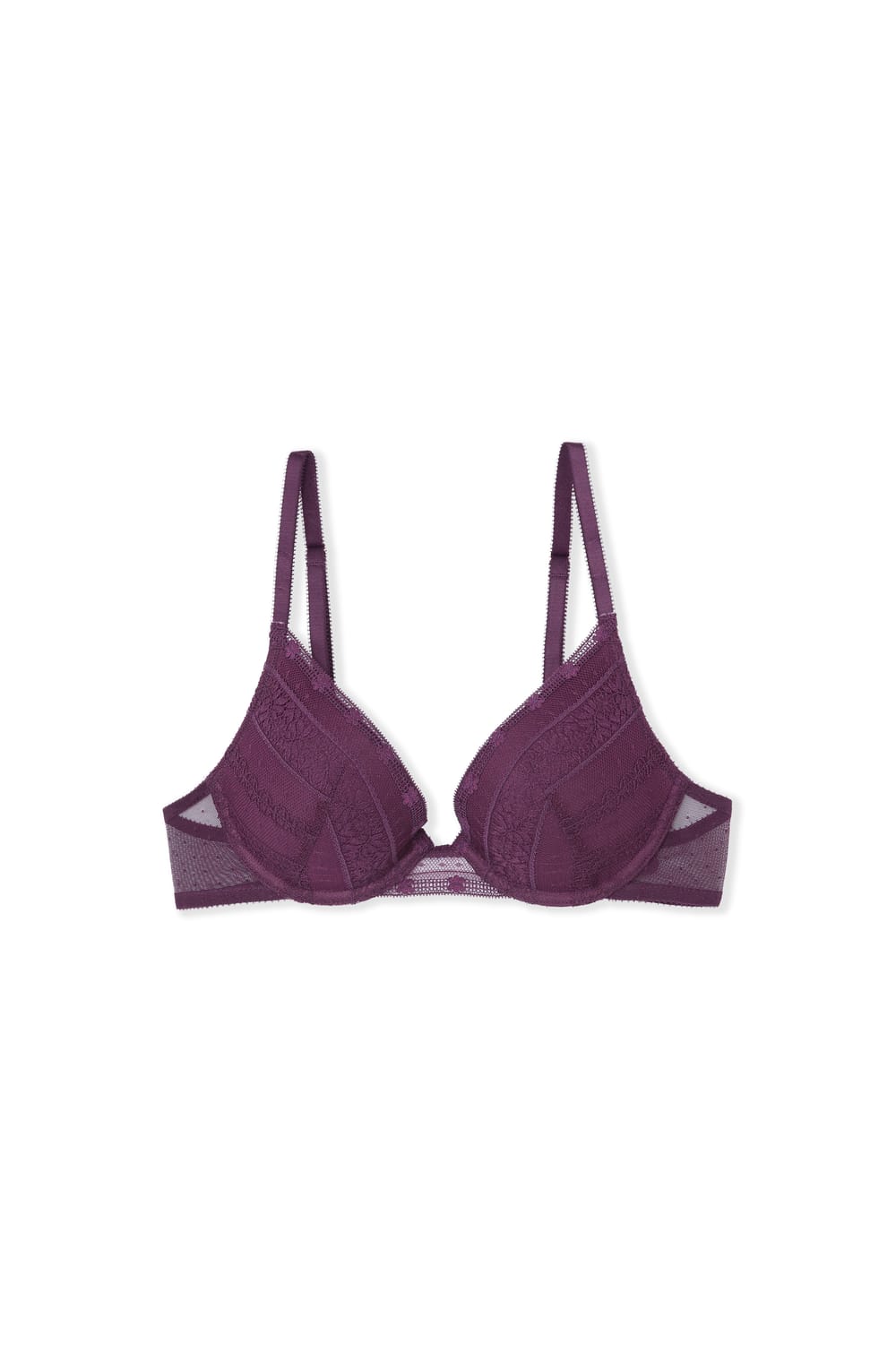 Bra N.2 - Push-Up de encaje con escote profundo;${refinementColor}