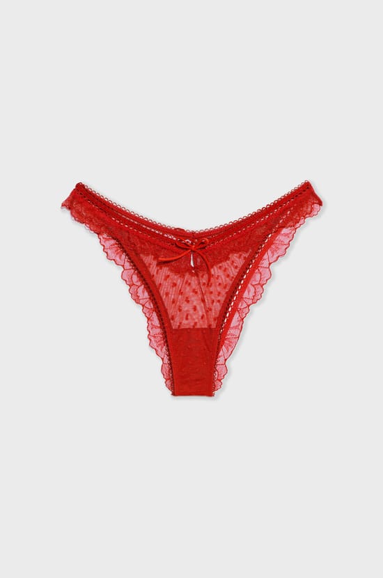 Culotte en tulle et dentelle;${refinementColor}