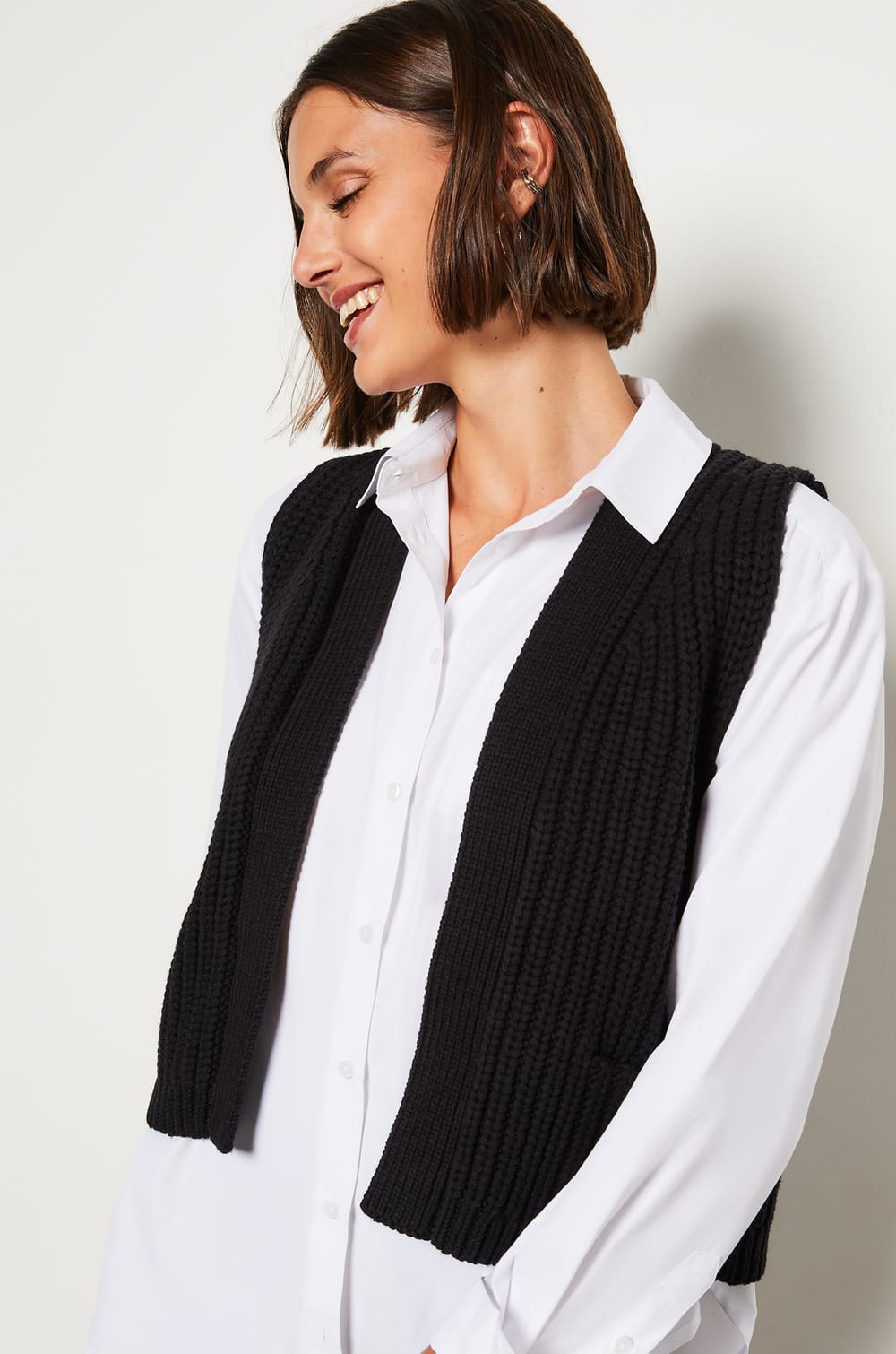 Sleeveless Cardigan;${refinementColor}
