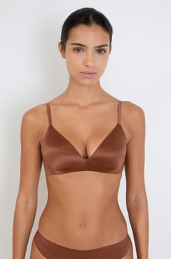 Soutien-gorge triangle sans armatures effet brillant;${refinementColor}