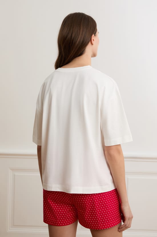 T-shirt de pyjama en coton avec illustration &ldquo;Paris&rdquo;;${refinementColor}