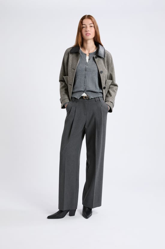 Pantalon large en twill;${refinementColor}
