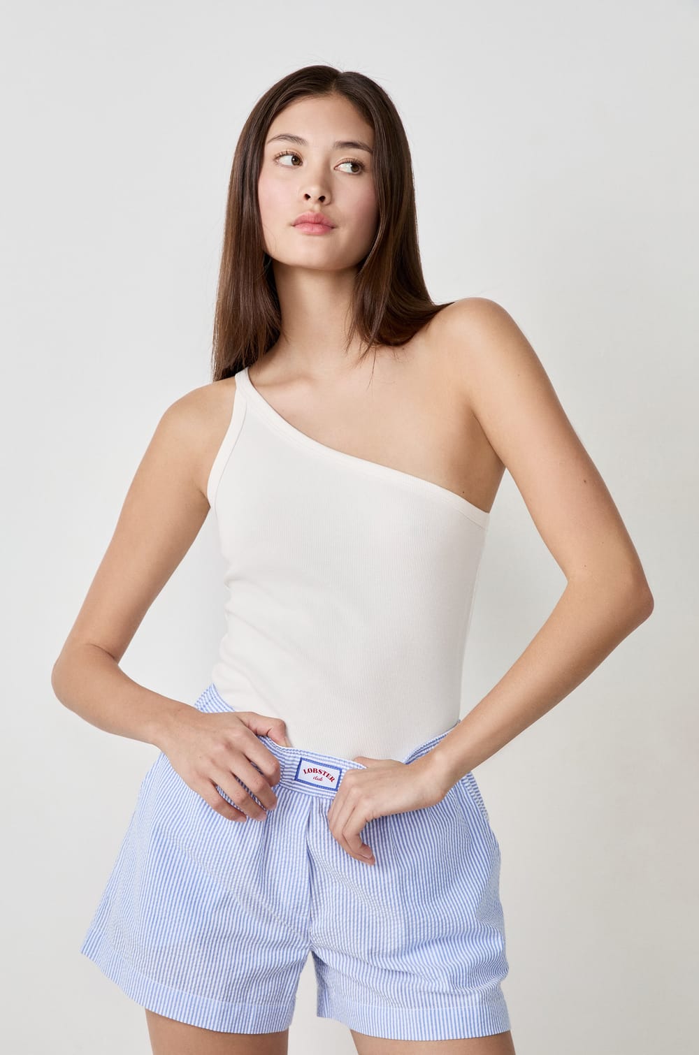 Asymmetric Cotton Tank Top;${refinementColor}