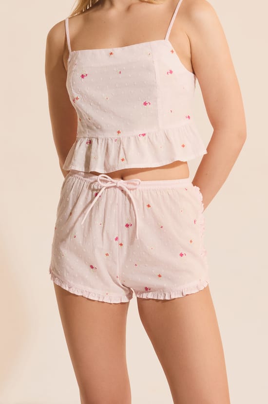 Short de pyjama avec un motif fleur;${refinementColor}