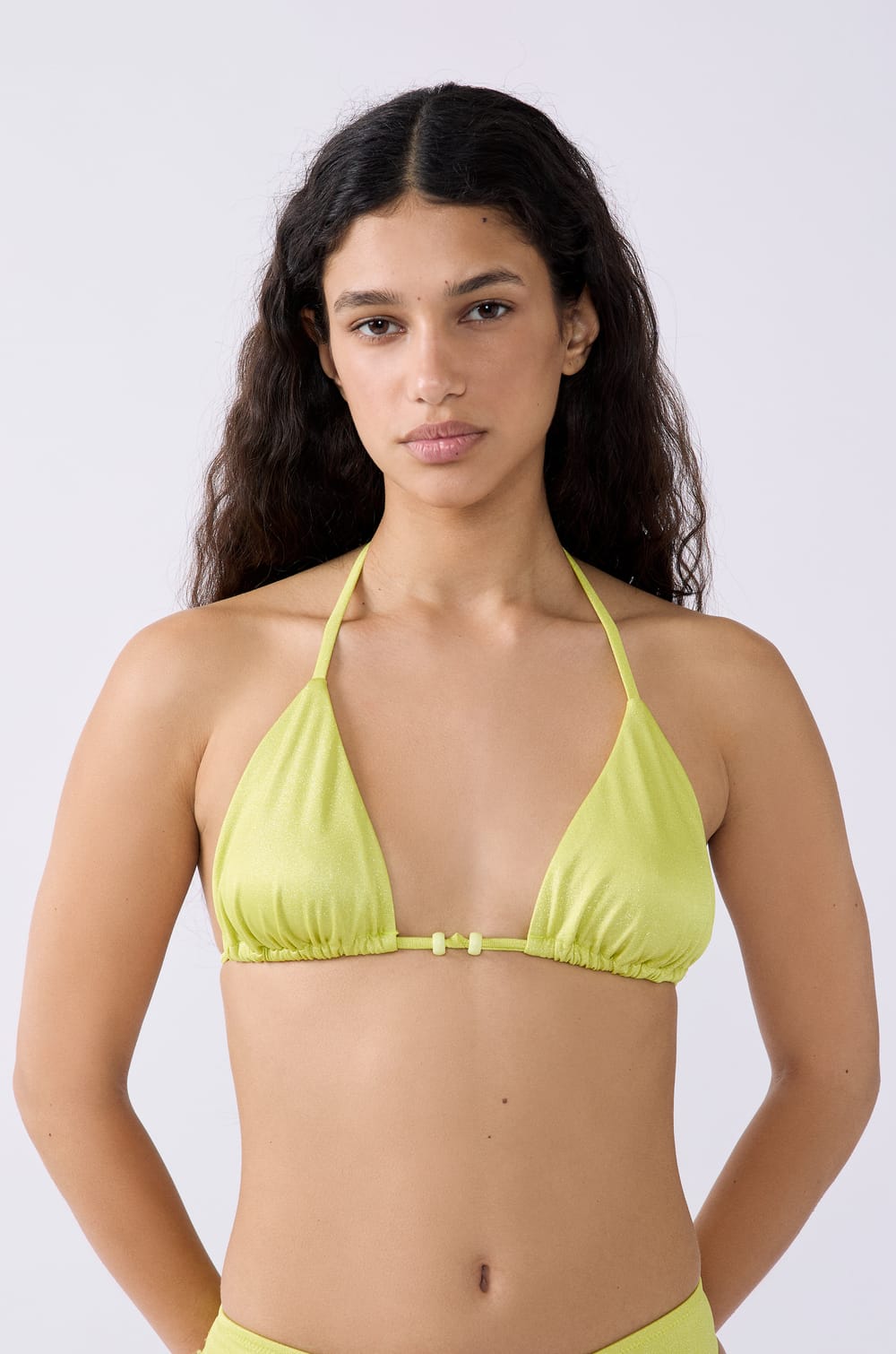 Triangle Pearl Detail Bikini Top;${refinementColor}