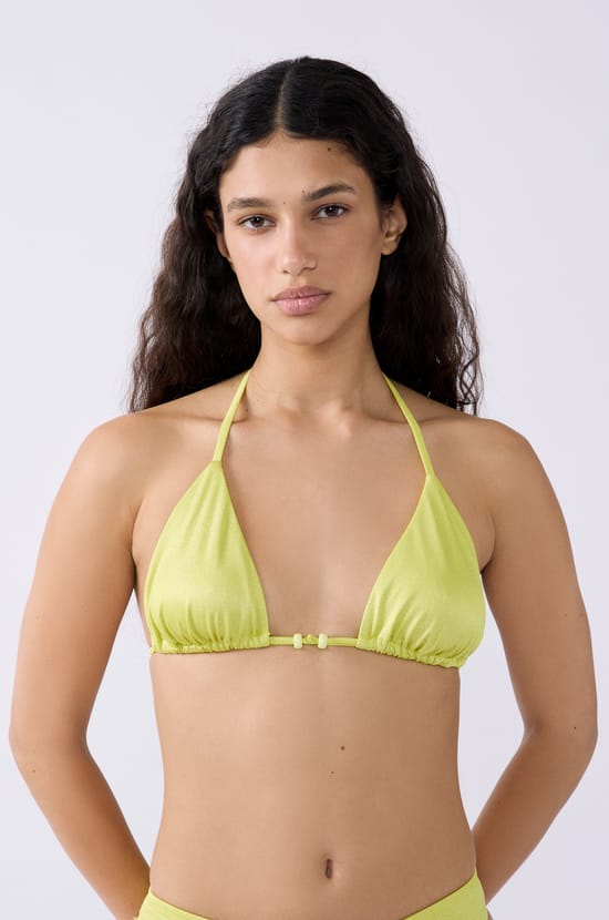 Triangle Pearl Detail Bikini Top;${refinementColor}