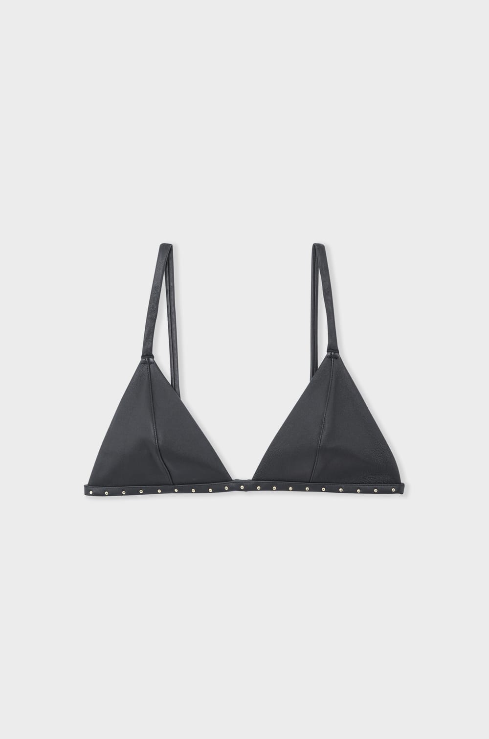 Soutien-gorge triangle en cuir;${refinementColor}