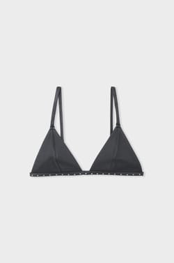 Soutien-gorge triangle en cuir;${refinementColor}