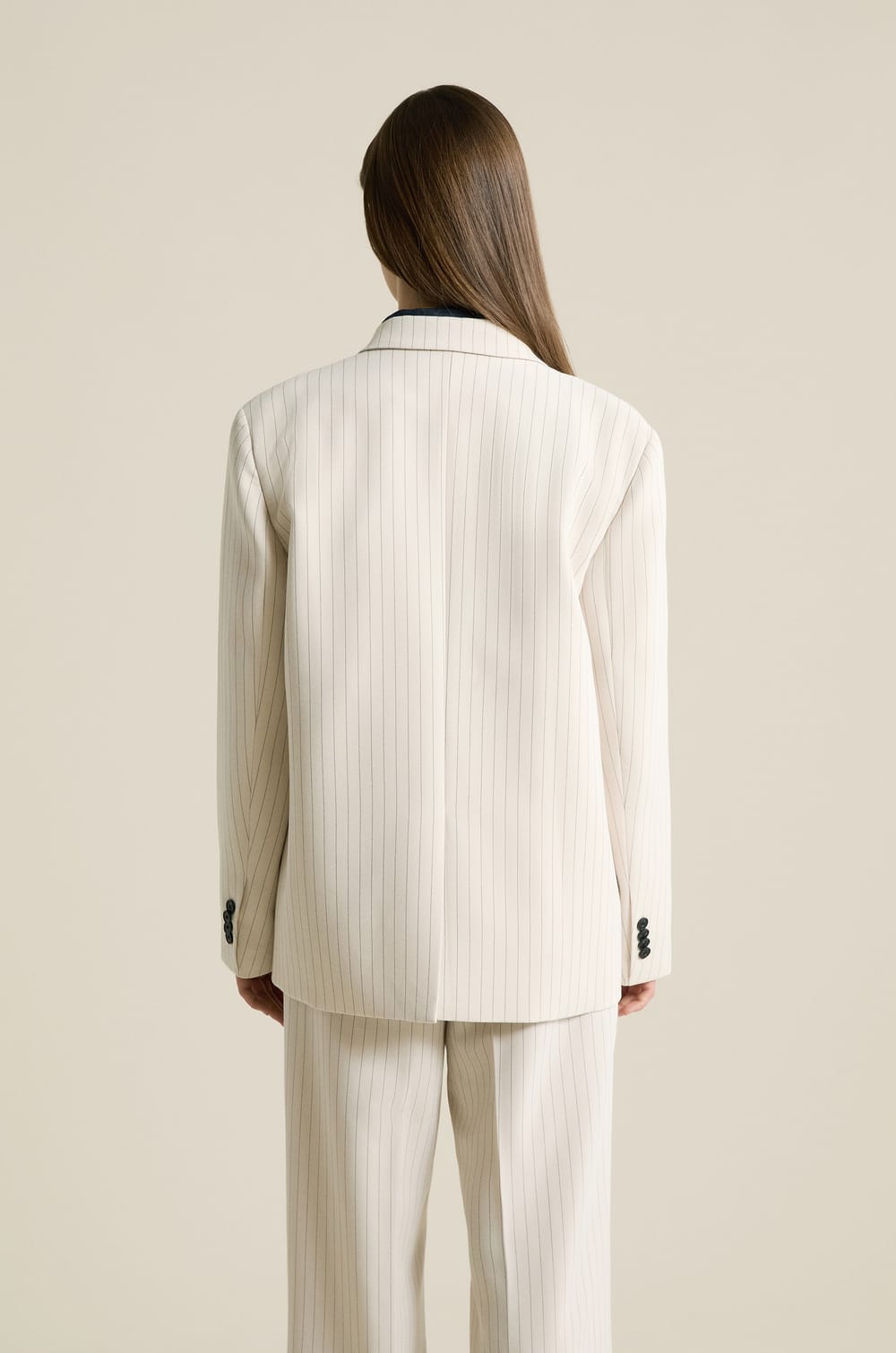  Blazer oversize a rayas;${refinementColor}