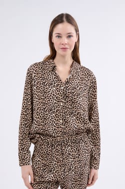 Chemise de pyjama à manches longues à motifs;${refinementColor}