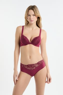 Shorty avec d&eacute;tails en dentelle;${refinementColor}