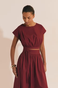 Top court en coton;${refinementColor}