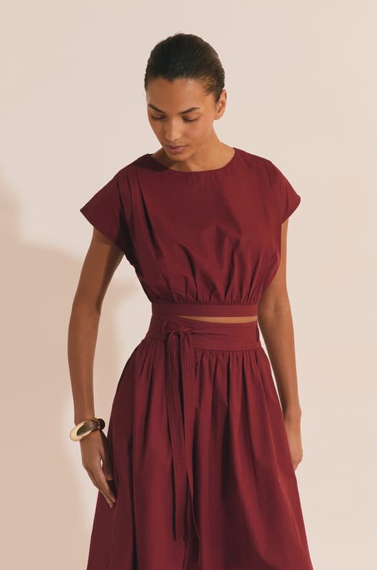 Top court en coton;${refinementColor}