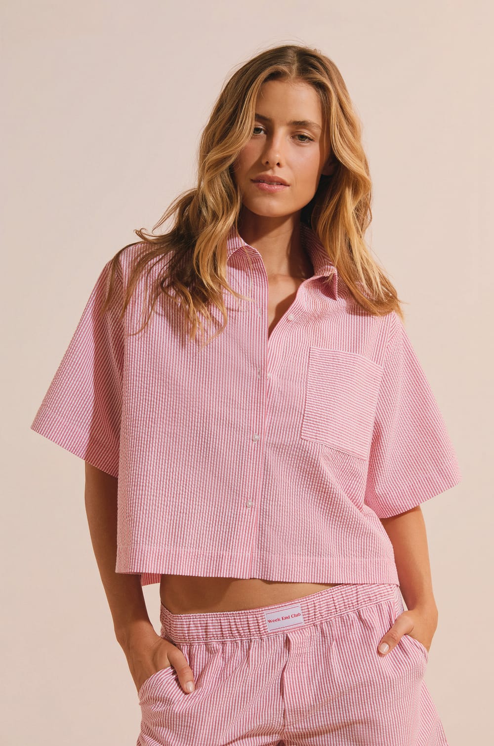 Pyjama Shirt with Cotton;${refinementColor}