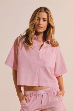 Pyjama Shirt with Cotton;${refinementColor}