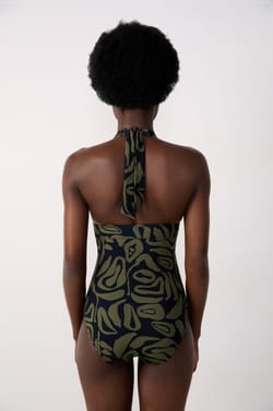 Maillot de bain 1 pièce gainant à motif;${refinementColor}