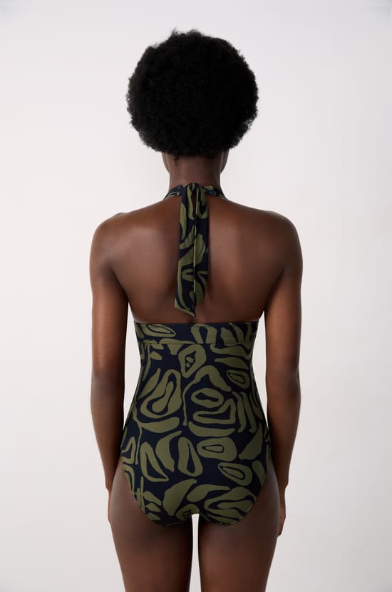 Maillot de bain 1 pièce gainant à motif;${refinementColor}
