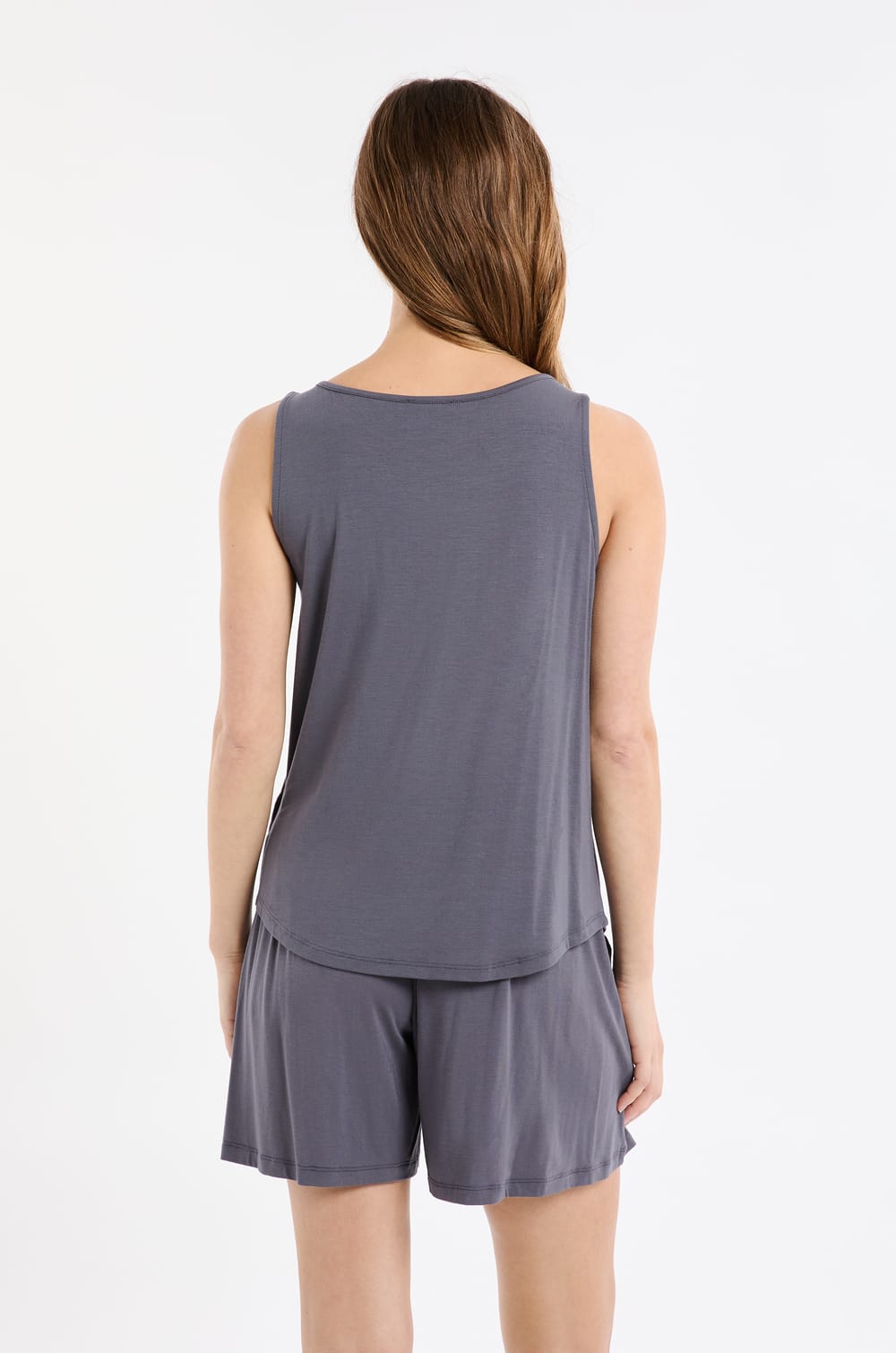 Camiseta de pijama sin mangas de modal;${refinementColor}