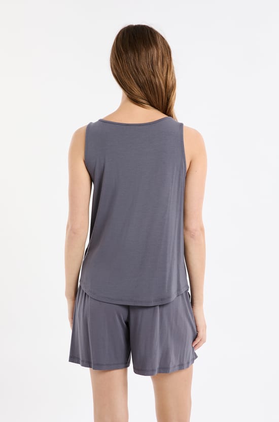 Camiseta de pijama sin mangas de modal;${refinementColor}