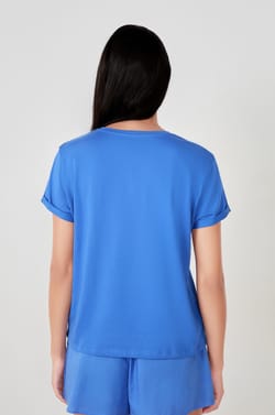 T-shirt de pyjama manches courtes en coton imprimé homard;${refinementColor}