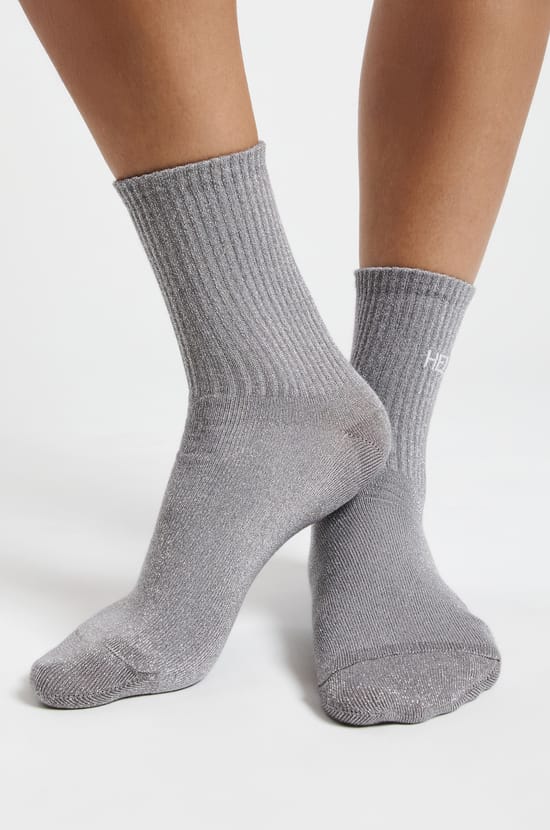 Chaussettes irrisées avec écriture;${refinementColor}