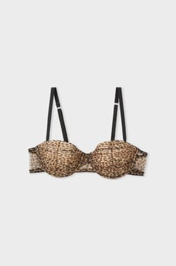 Tulle balconette bra;${refinementColor}