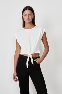 Tied Short-Sleeve T-shirt;${refinementColor}