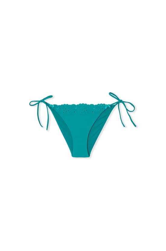 Braga de bikini con lazada y bordado;${refinementColor}