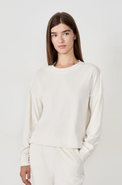 Fluwelen pyjama sweatshirt;${refinementColor}