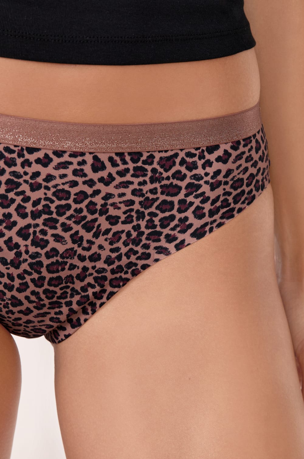 Majtki menstruacyjne z motywem lamparta - Obfite krwawienie;${refinementColor}