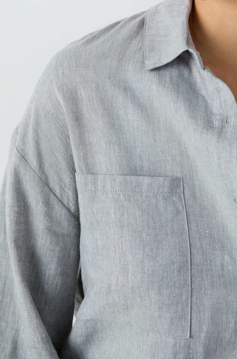 Linen Pyjama Shirt;${refinementColor}