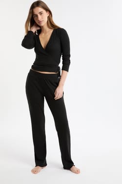 Straight Pyjama Trousers;${refinementColor}