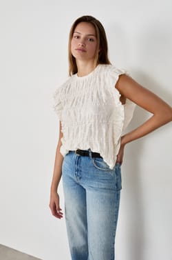 Camiseta sin mangas efecto smocké;${refinementColor}