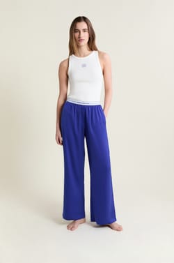 Pantalon de pyjama taille &eacute;lastique "move, smile, sleep";${refinementColor}